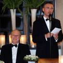 Prime Minister Jens Stoltenberg giving his speech in honour of the King during banquet at Akershus Palace (Photo: Lise Åserud, Scanpix)